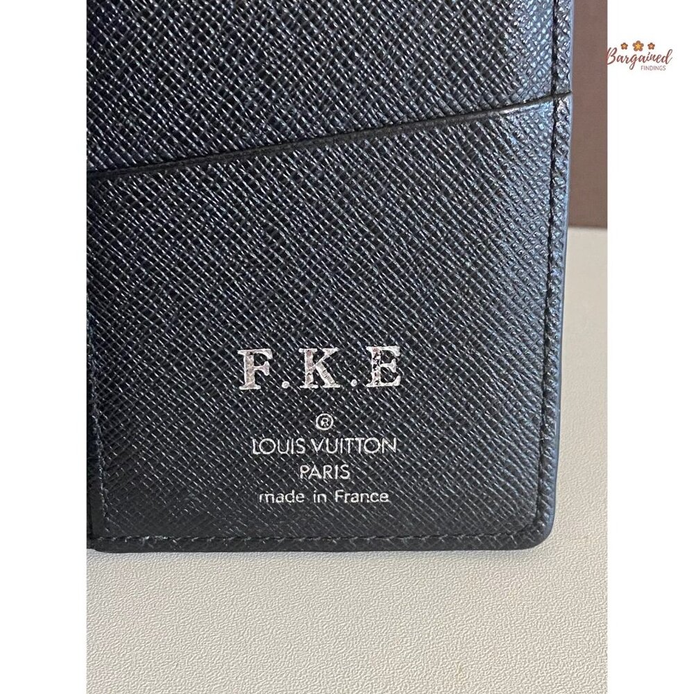 Authentic Louis Vuitton Damier Graphite Coated Canvas Leather Brazza Wallet 2008 - Picture 8 of 13